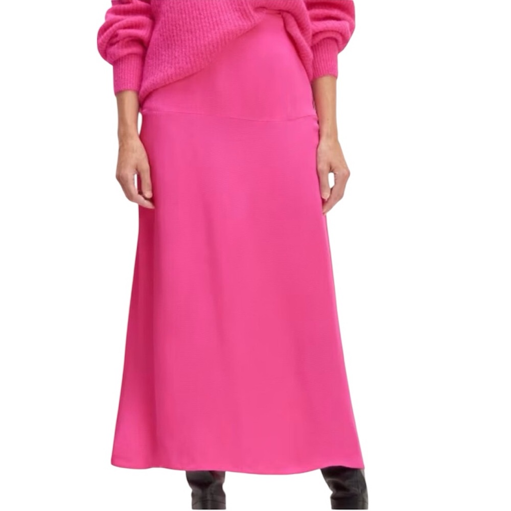 Everlane Hot Pink Midi Skirt